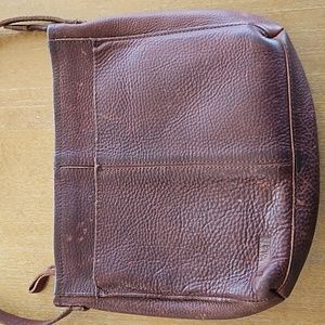 VINTAGE DULUTH TRADING LIFETIME LEATHER CROSSBODY BAG
